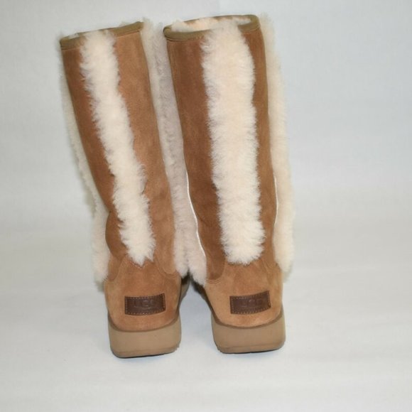 New Ugg Sundance Genuine Shearling Waterproof Boot Chestnut Size 6 1017511 DD147 - Picture 8 of 9